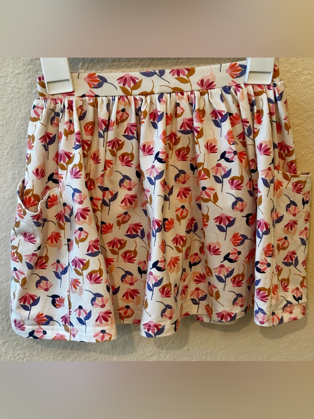 Girls Floral Pocket Skirt - Pink Floral